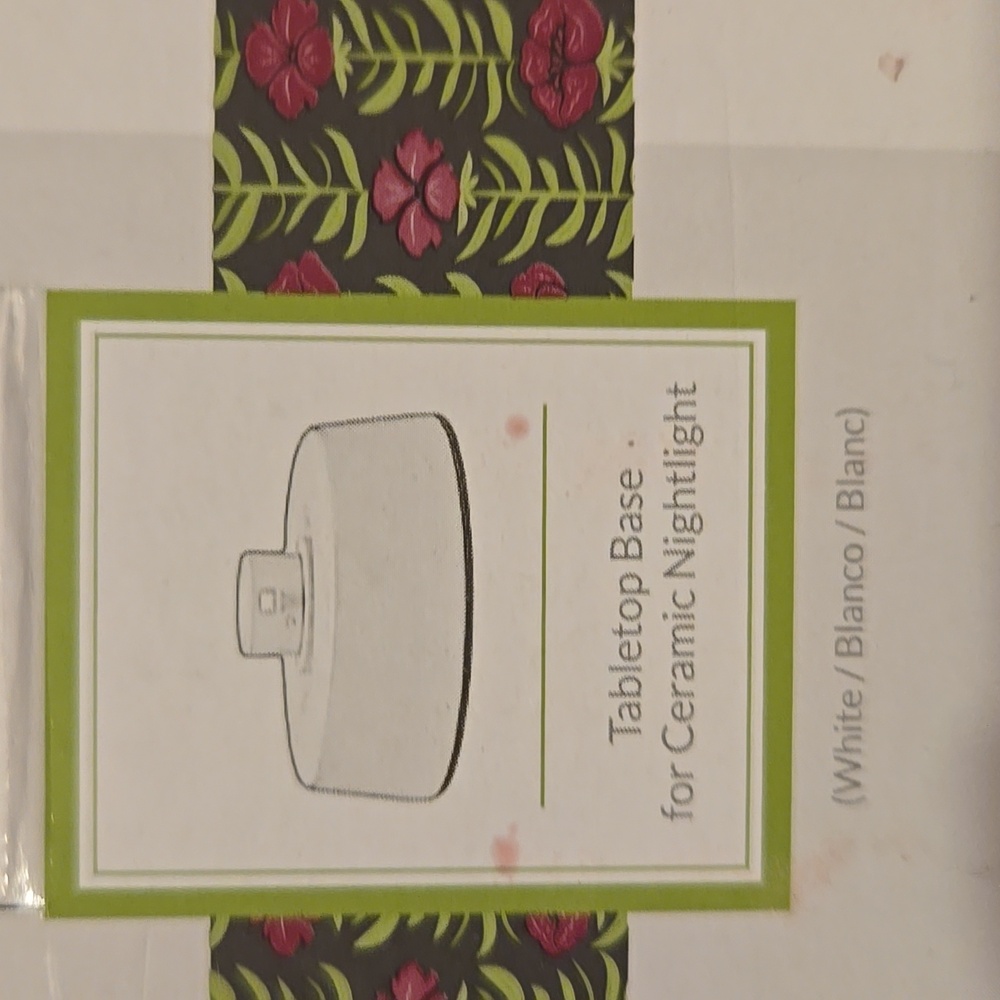 Tabletop base for ceramic nightlight